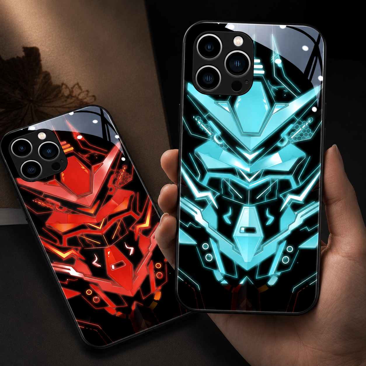Premium iPhone Case MagSafe Compatible LED Notification Light Cover Mecha Shockproof Protection