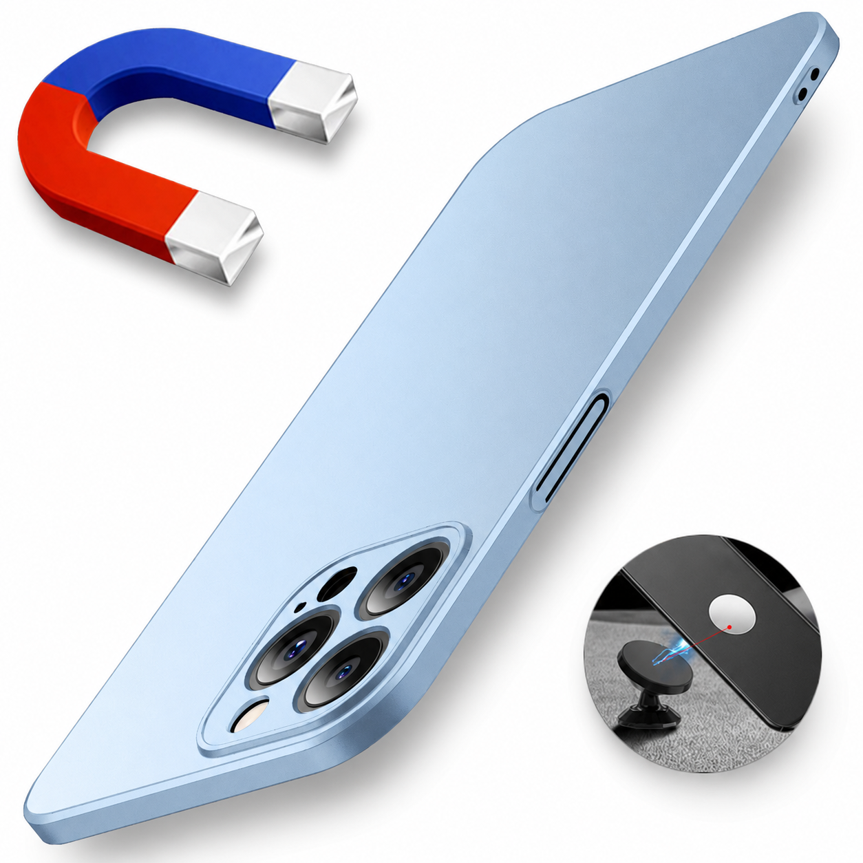 Premium iPhone Case MagSafe Compatible Magnetic Car Mount Cover Ultra Thin Protection
