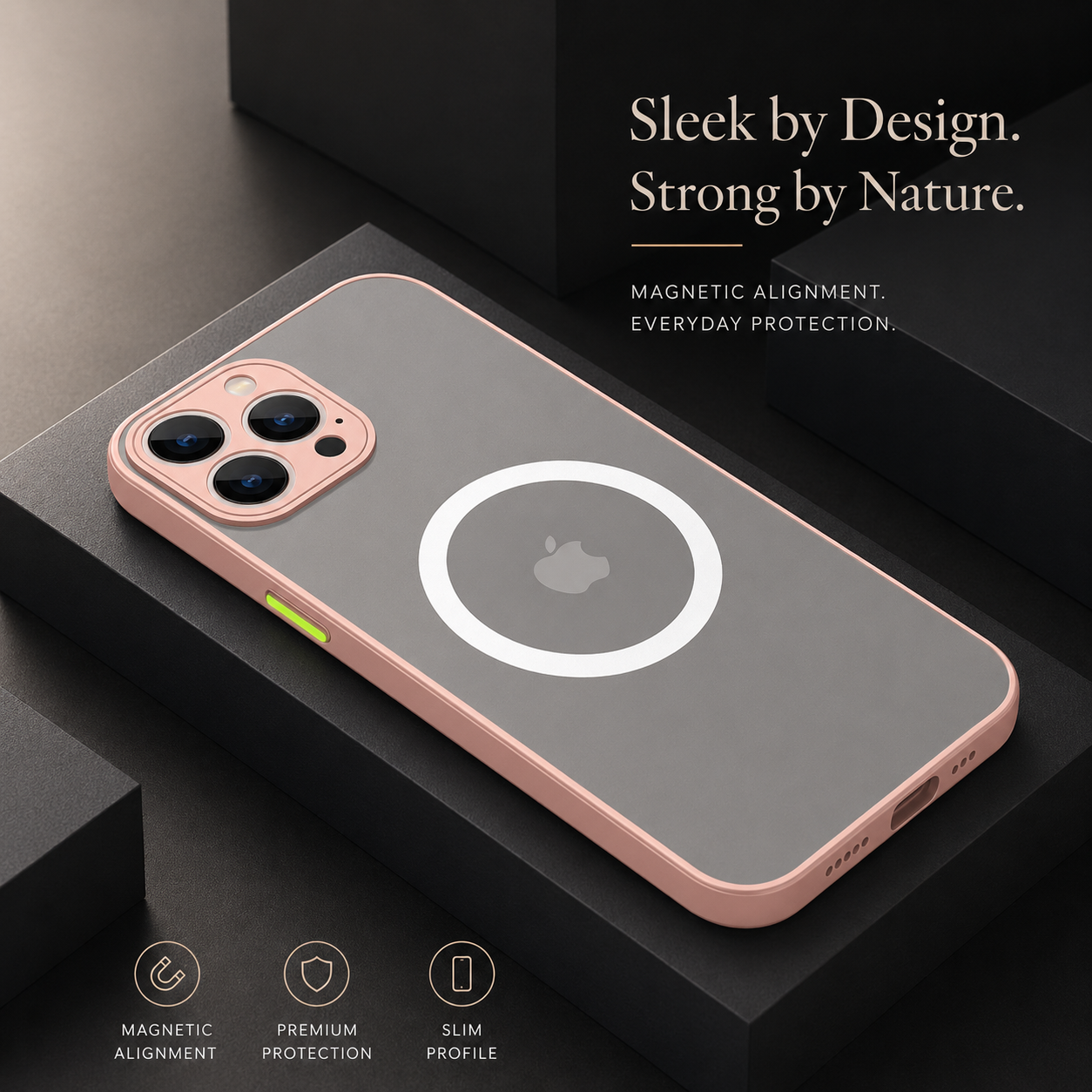 Premium iPhone Case MagSafe Compatible Matte Cover Shockproof Slim Magnetic Protection