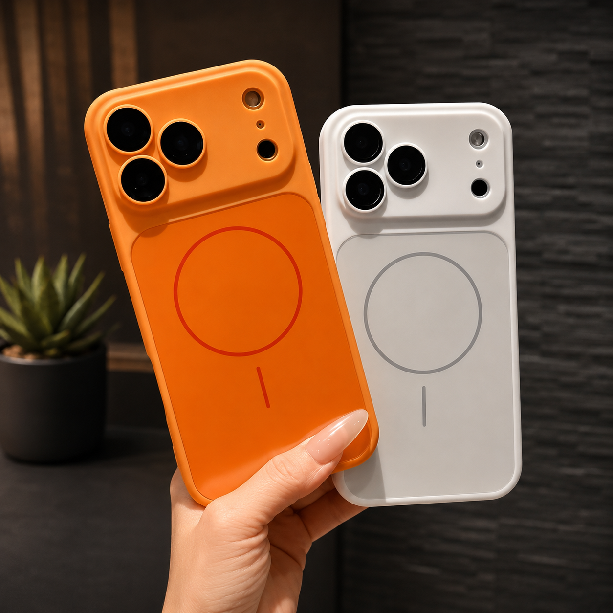 Premium iPhone Case MagSafe Compatible Matte Protective Cover Shockproof PC Back Glass Camera Lens Protection