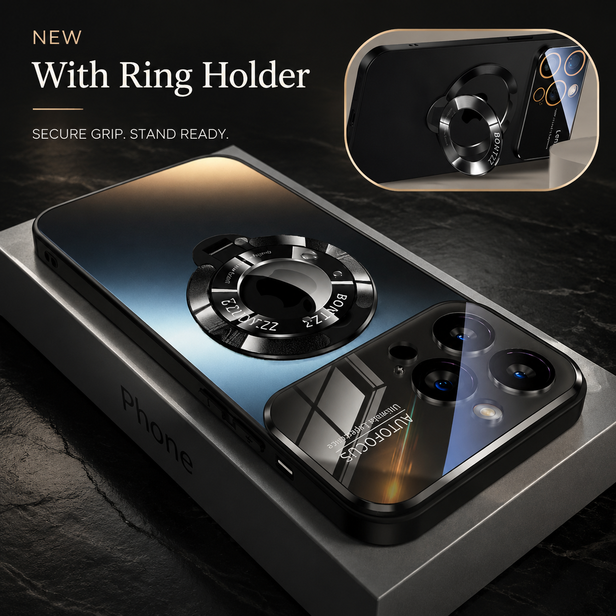 Premium iPhone Case MagSafe Compatible Matte Ring Stand Cover Shockproof Ultra Thin Protection