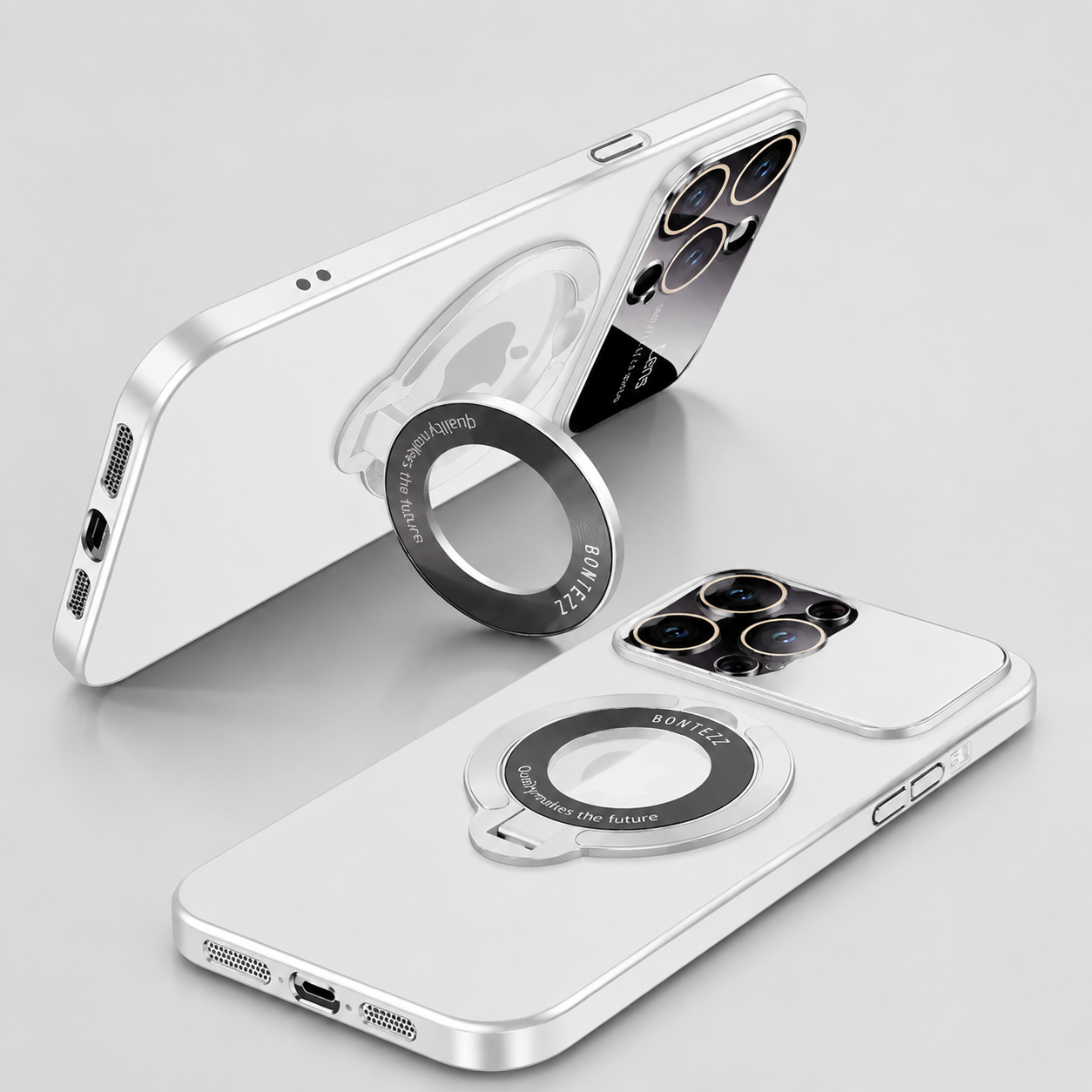 Premium iPhone Case MagSafe Compatible Matte Ring Stand Cover Shockproof Ultra Thin Protection