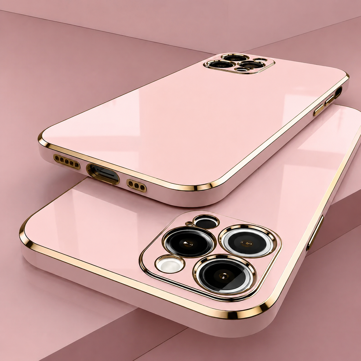 Premium iPhone Case MagSafe Compatible Matte Silicone Cover Plating Frame Shockproof Full Protection Slim Design