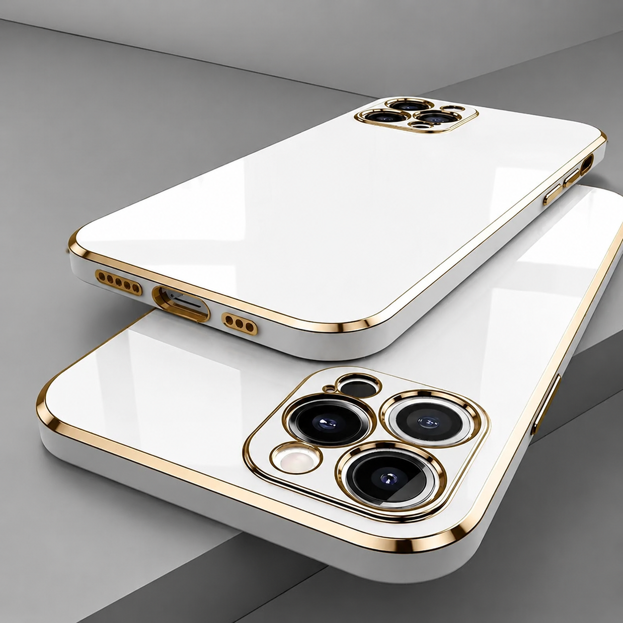 Premium iPhone Case MagSafe Compatible Matte Silicone Cover Plating Frame Shockproof Full Protection Slim Design