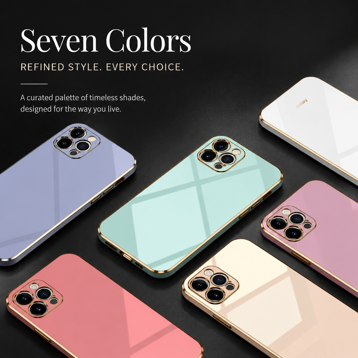 Premium iPhone Case MagSafe Compatible Matte Silicone Cover Plating Frame Shockproof Full Protection Slim Design