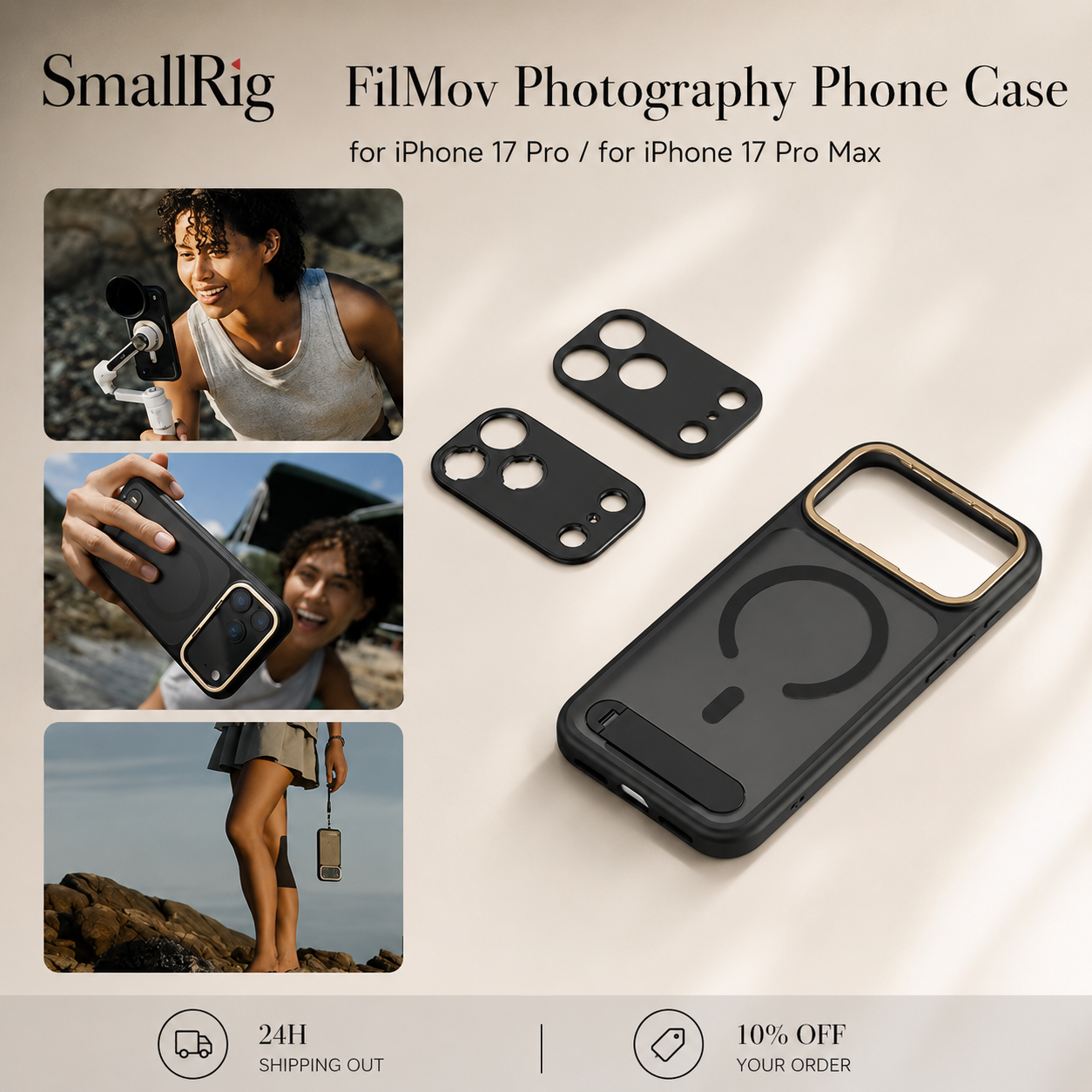Premium iPhone Case MagSafe Compatible Photography Lens Mount Cover MIL-Grade Protection