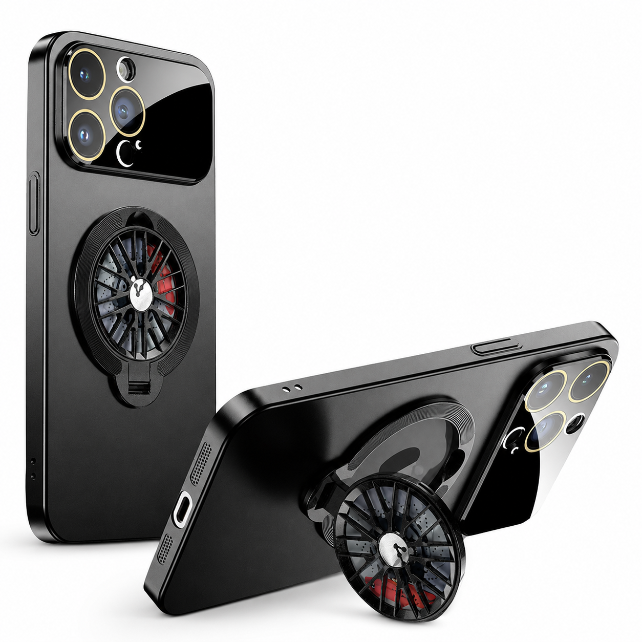 Premium iPhone Case MagSafe Compatible Rotating Ring Stand Cover Shockproof Slim Protection