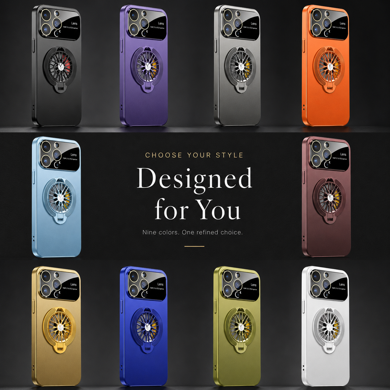 Premium iPhone Case MagSafe Compatible Rotating Ring Stand Cover Shockproof Slim Protection