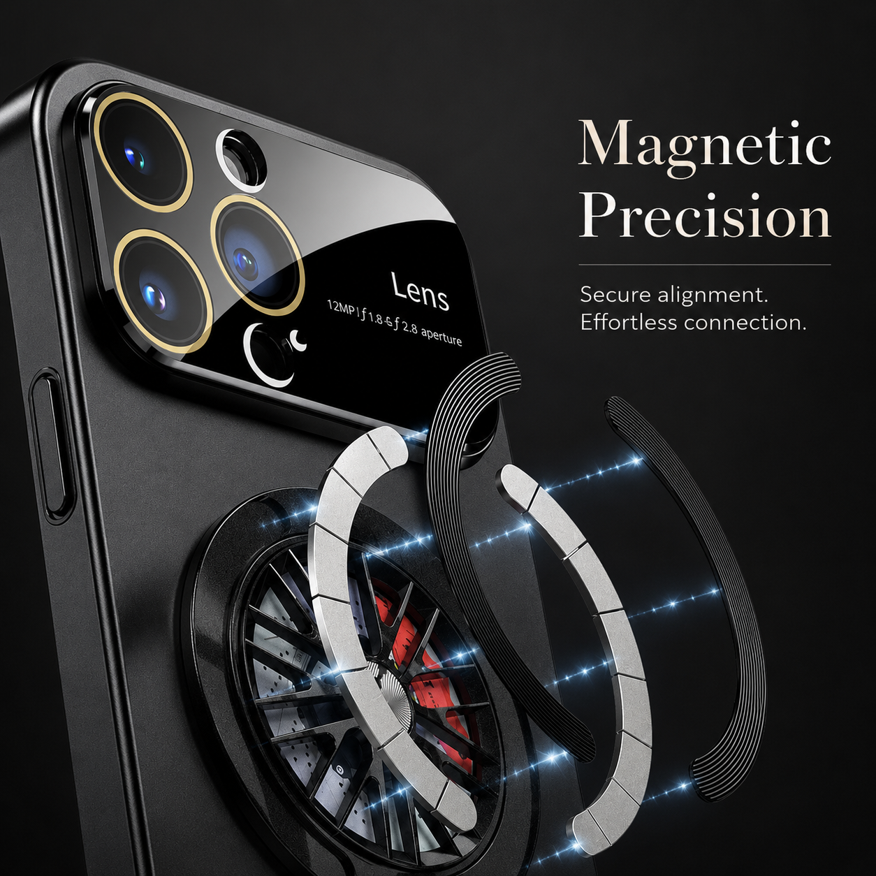 Premium iPhone Case MagSafe Compatible Rotating Ring Stand Cover Shockproof Slim Protection