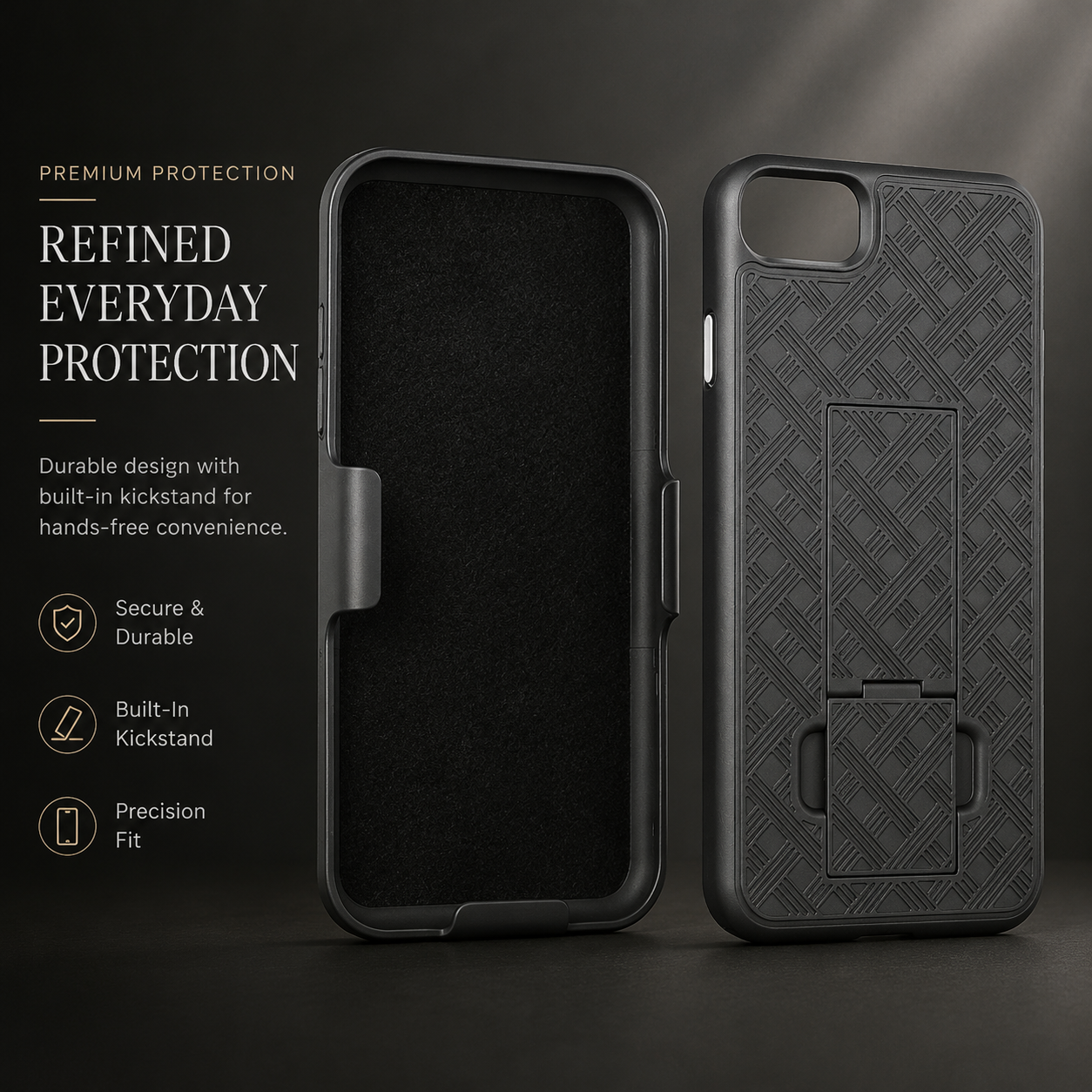 Premium iPhone Case MagSafe Compatible Rugged Armor Holster Cover Kickstand Protection