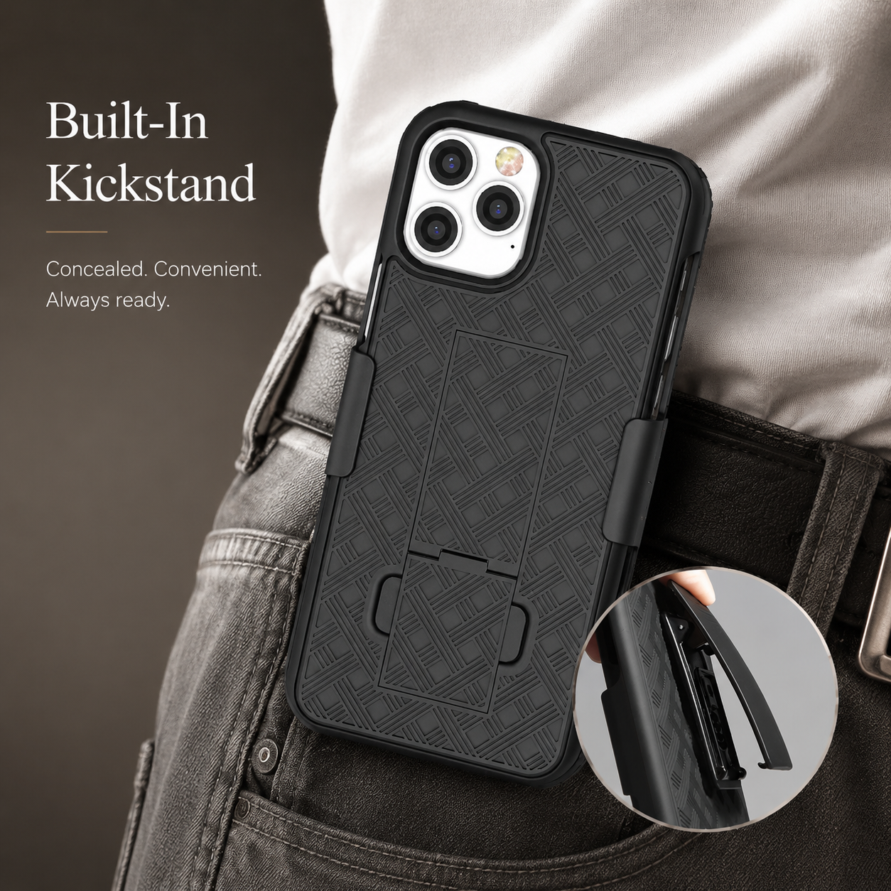 Premium iPhone Case MagSafe Compatible Rugged Armor Holster Cover Kickstand Protection