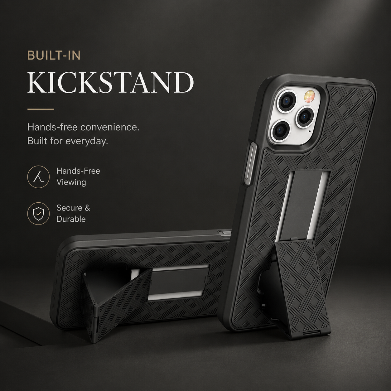 Premium iPhone Case MagSafe Compatible Rugged Armor Holster Cover Kickstand Protection