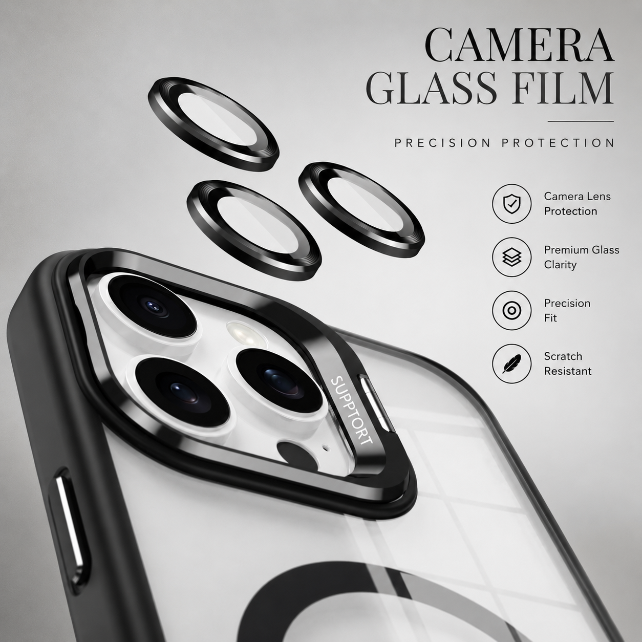 Premium iPhone Case MagSafe Compatible Shockproof Bumper Cover Full Body Protection Camera Lens Guard Slim Design