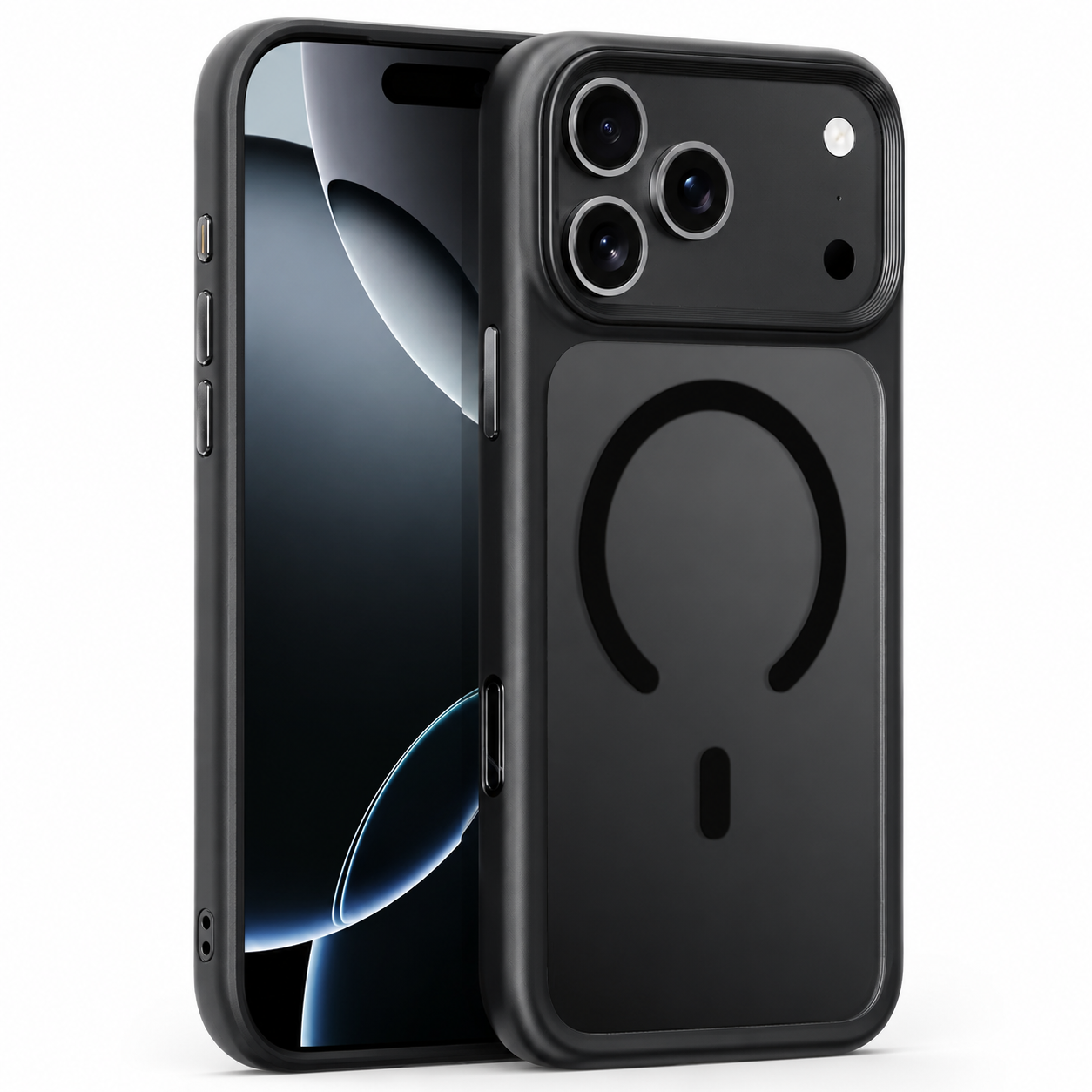 Premium iPhone Case MagSafe Compatible Shockproof Protective Cover Matte Anti Fingerprint TPU PC Camera Button Full Coverage