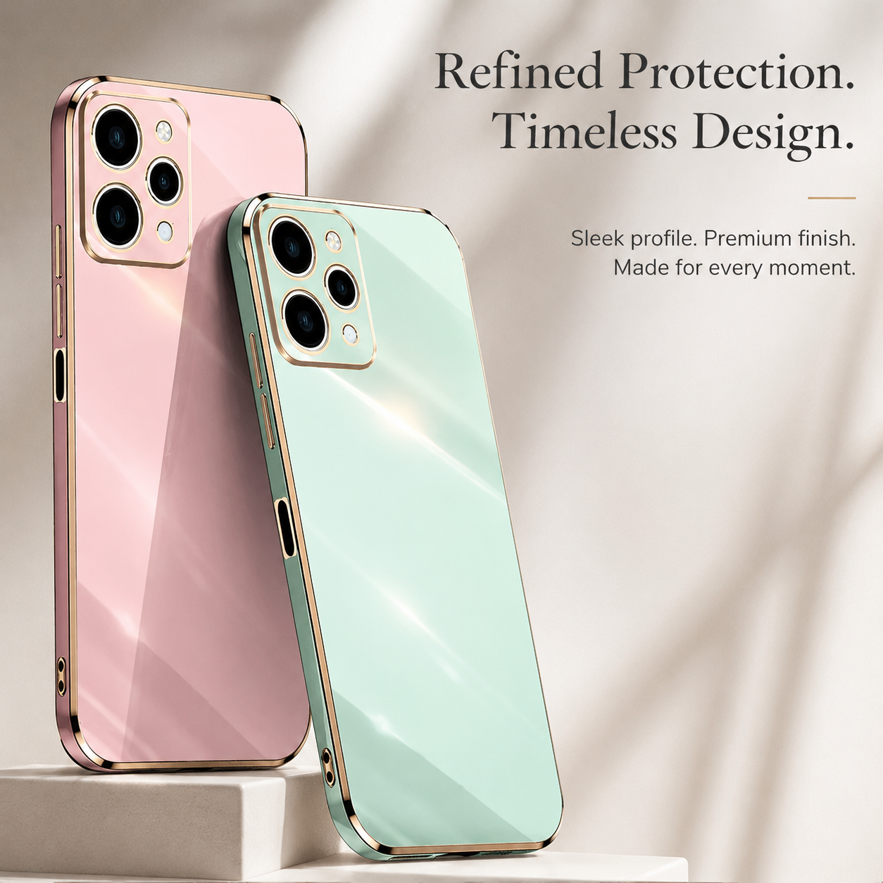 Premium iPhone Case MagSafe Compatible Silicone Glossy Square Texture Cover Shockproof Slim Protection