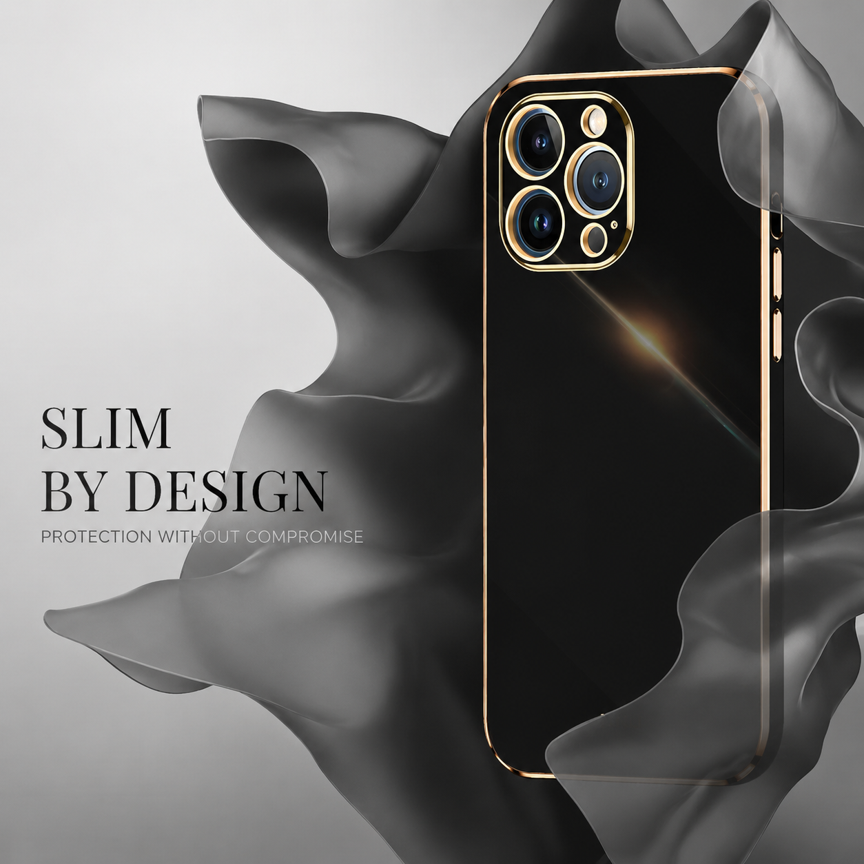 Premium iPhone Case MagSafe Compatible Silicone Glossy Square Texture Cover Shockproof Slim Protection