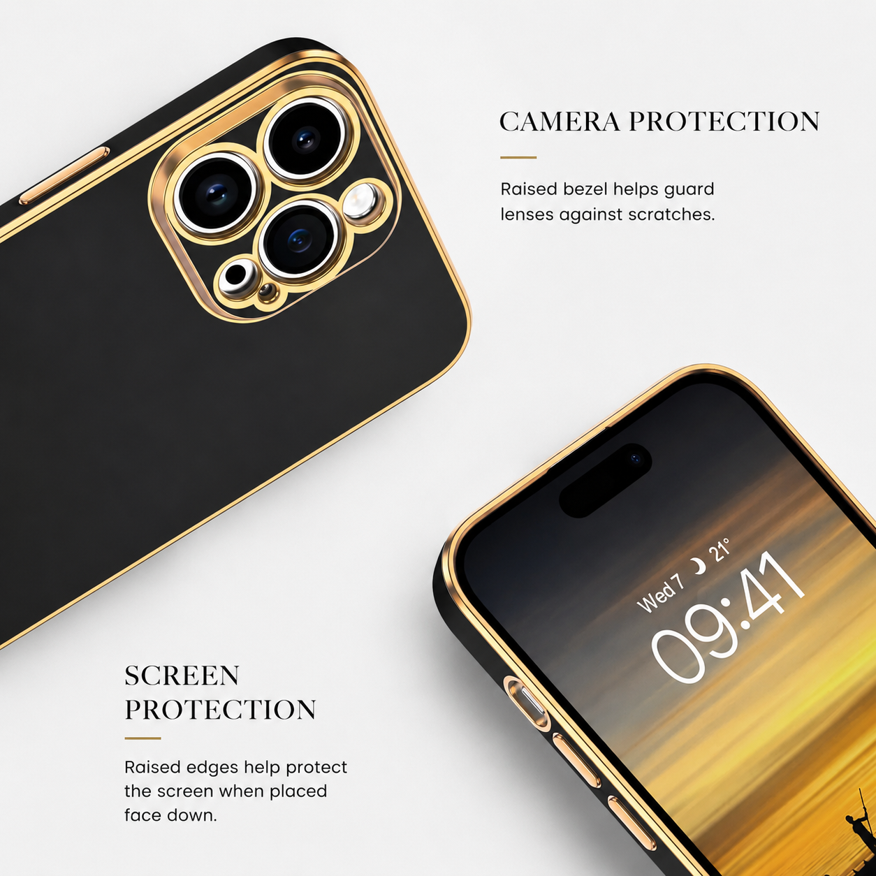 Premium iPhone Case MagSafe Compatible Silicone Glossy Square Texture Cover Shockproof Slim Protection