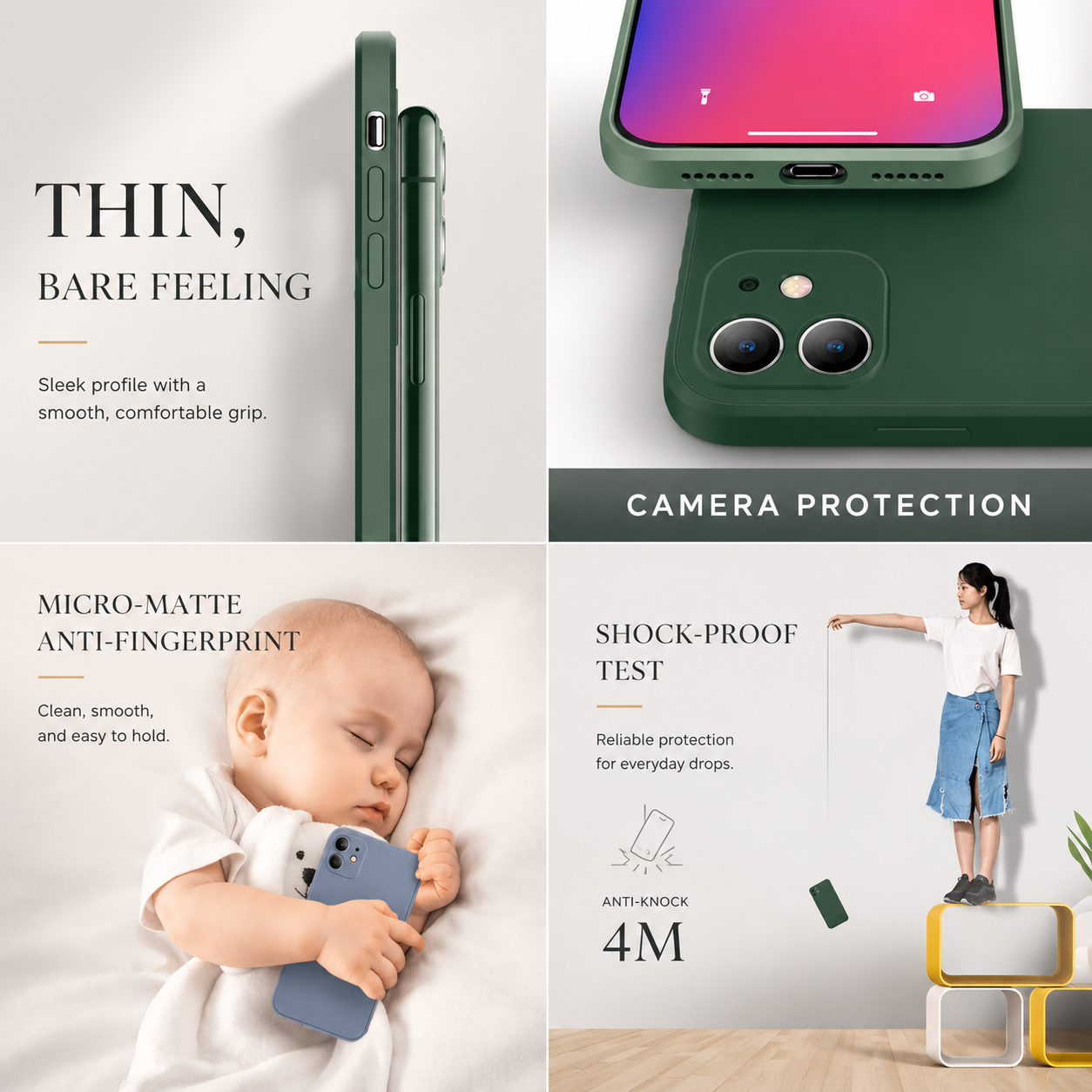 Premium iPhone Case MagSafe Compatible Square Liquid Silicone Cover Shockproof Slim Protection