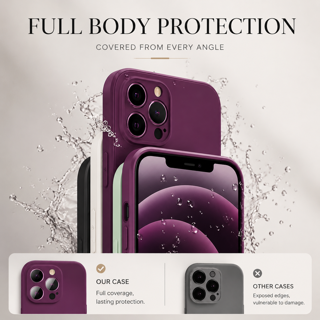 Premium iPhone Case MagSafe Compatible Square Liquid Silicone Cover Shockproof Slim Protection