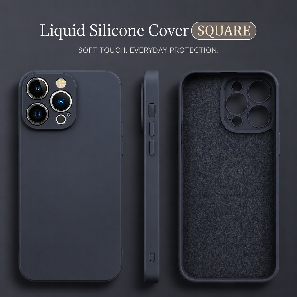 Premium iPhone Case MagSafe Compatible Square Liquid Silicone Cover Shockproof Slim Protection