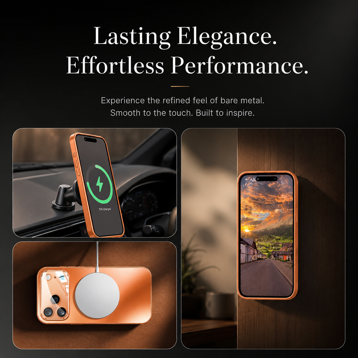 Premium iPhone Case MagSafe Compatible Titanium Matte Cover Magnetic Shockproof Camera Lens Protection PC TPU Full Protection