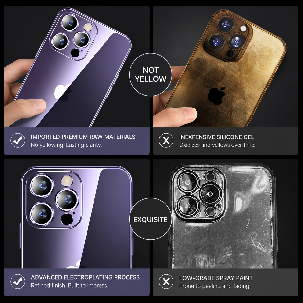 Premium iPhone Case MagSafe Compatible Transparent Glitter Silicone Cover Shockproof Protection