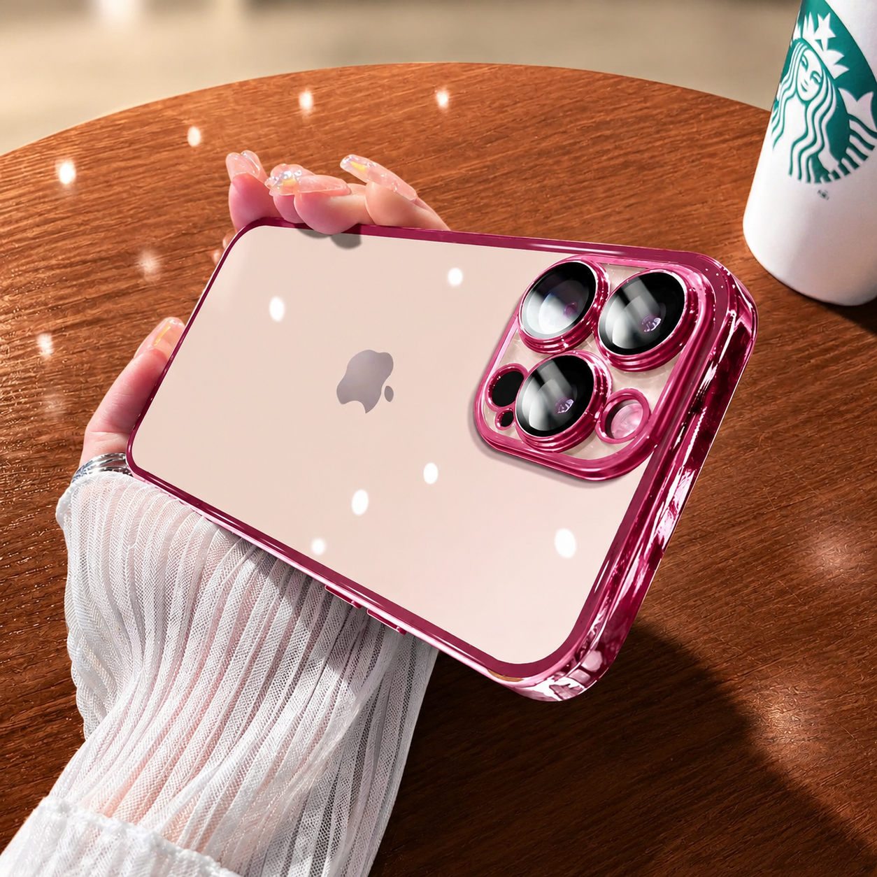 Premium iPhone Case MagSafe Compatible Transparent Glitter Silicone Cover Shockproof Protection