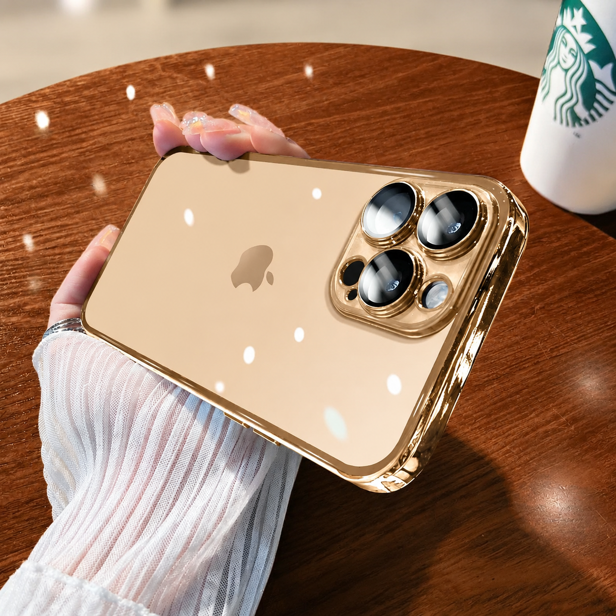Premium iPhone Case MagSafe Compatible Transparent Glitter Silicone Cover Shockproof Protection