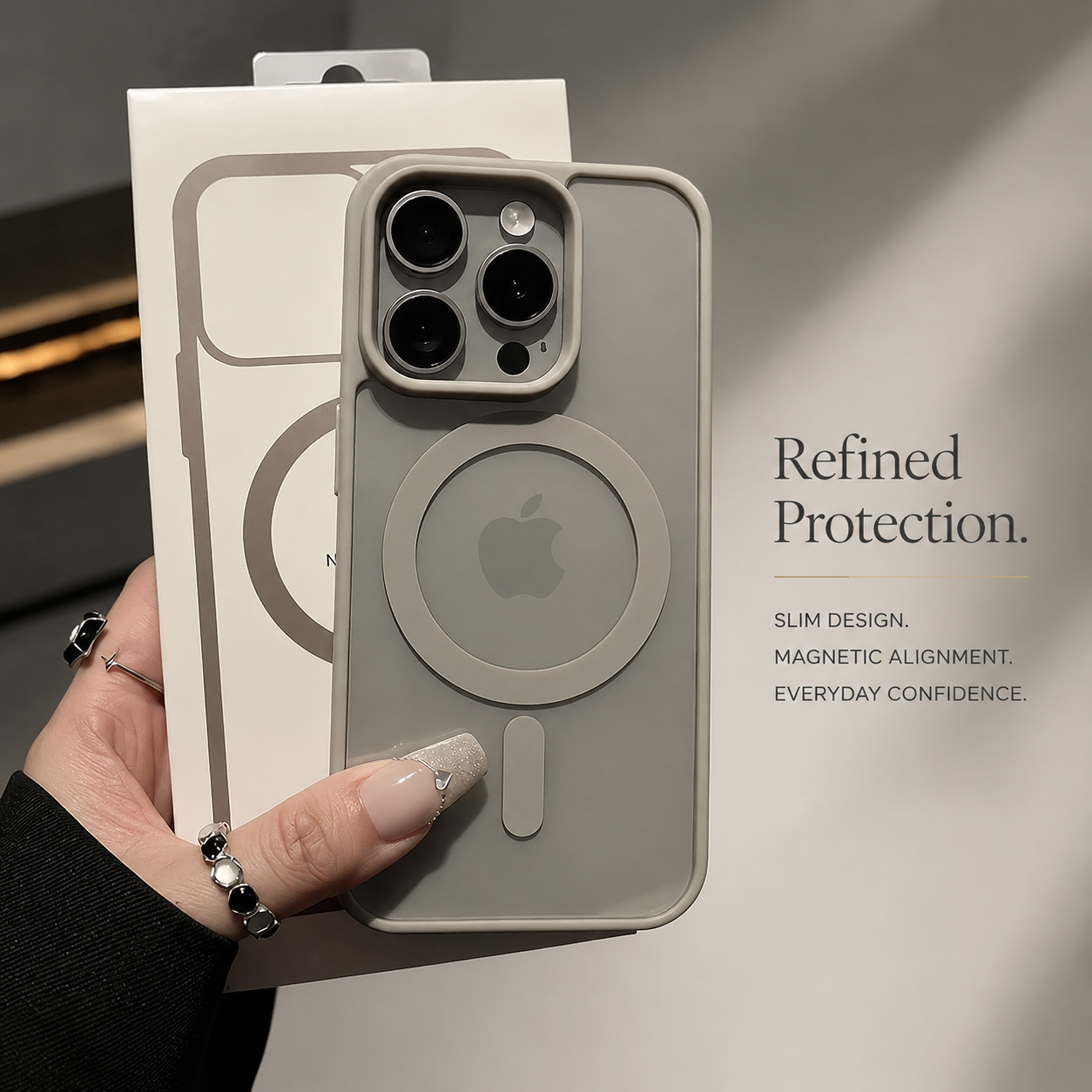 Premium iPhone Case MagSafe Compatible Transparent Hybrid Cover Clear HD Shockproof Protection