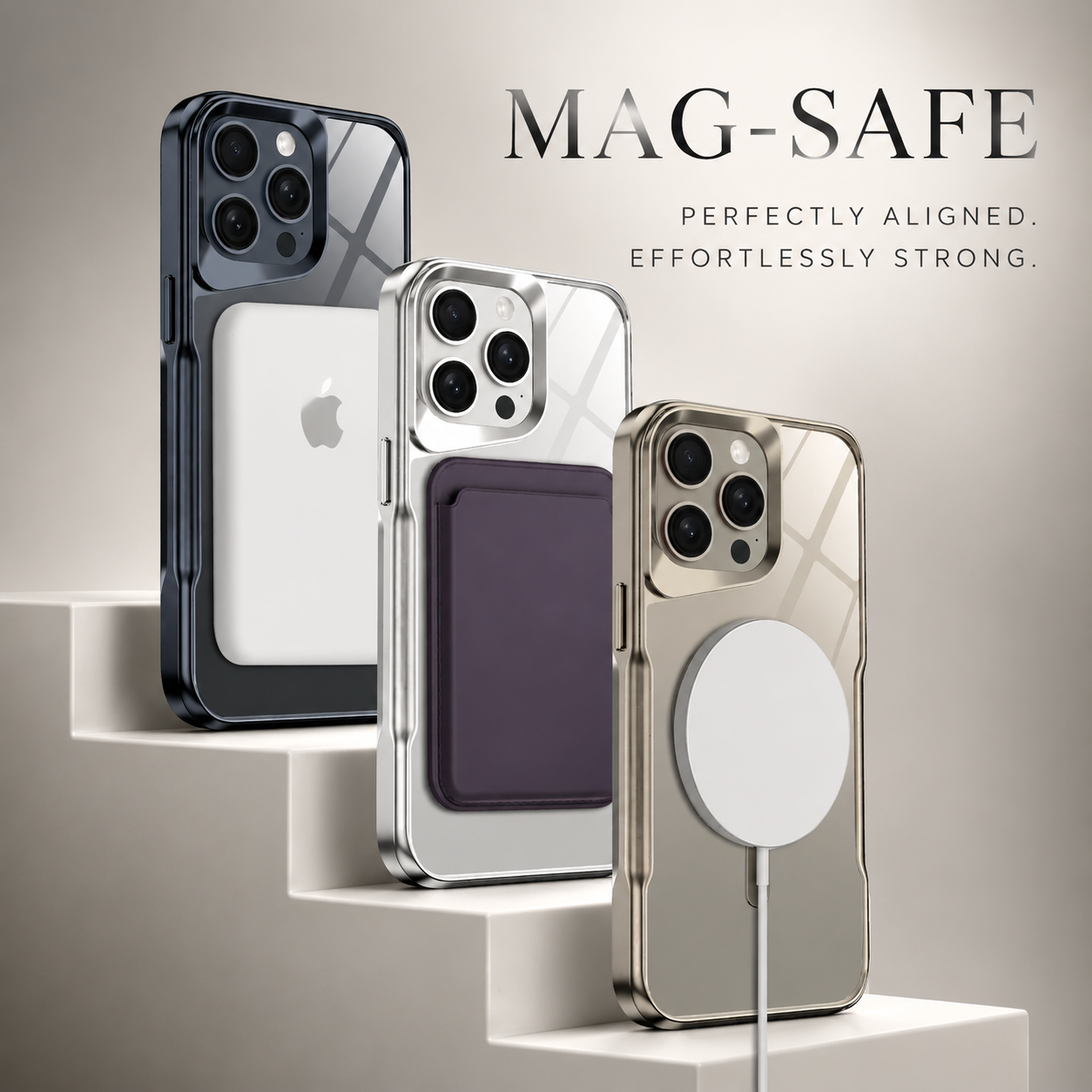 Premium iPhone Case MagSafe Compatible Transparent Hybrid Cover Clear HD Shockproof Protection