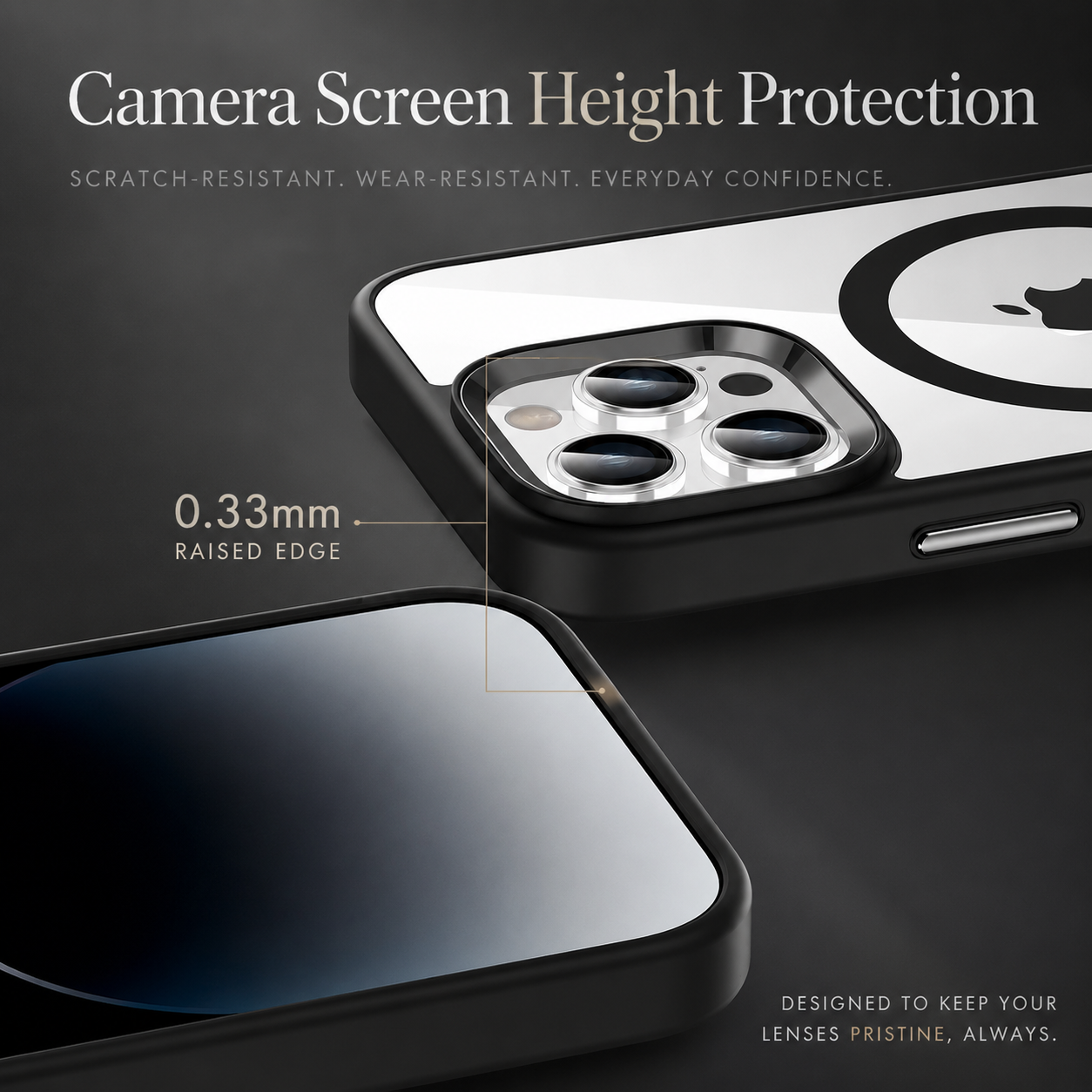 Premium iPhone Case MagSafe Compatible Transparent Hybrid Cover Clear HD Shockproof Protection