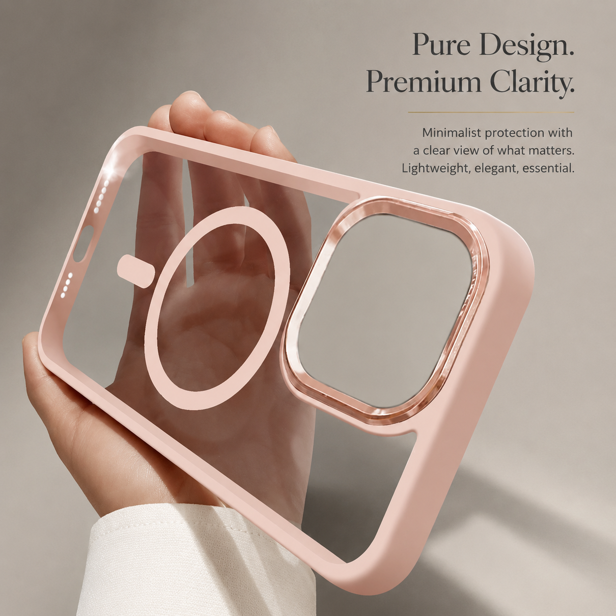Premium iPhone Case MagSafe Compatible Transparent Hybrid Cover Clear HD Shockproof Protection
