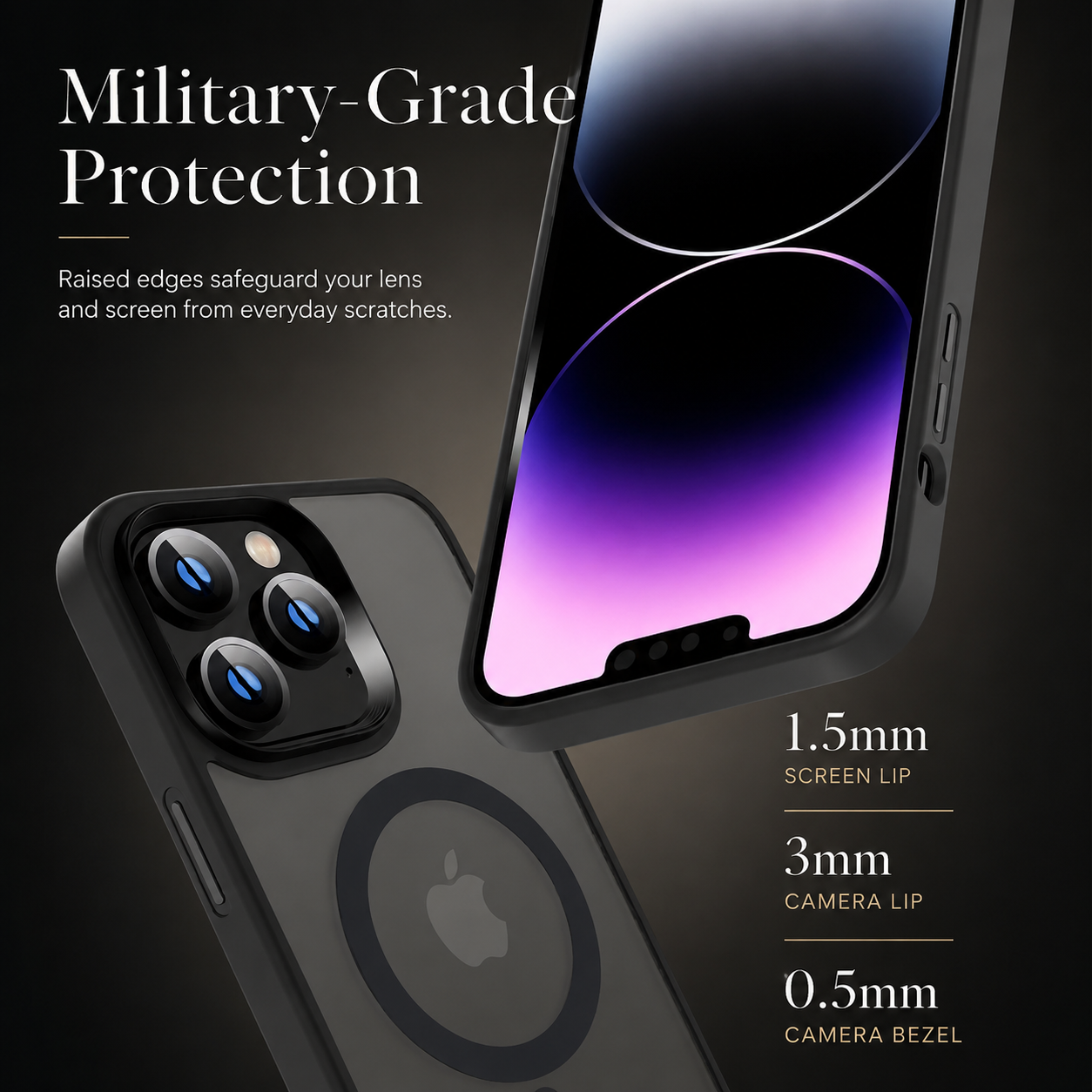 Premium iPhone Case MagSafe Compatible Transparent Hybrid Cover Clear HD Shockproof Protection