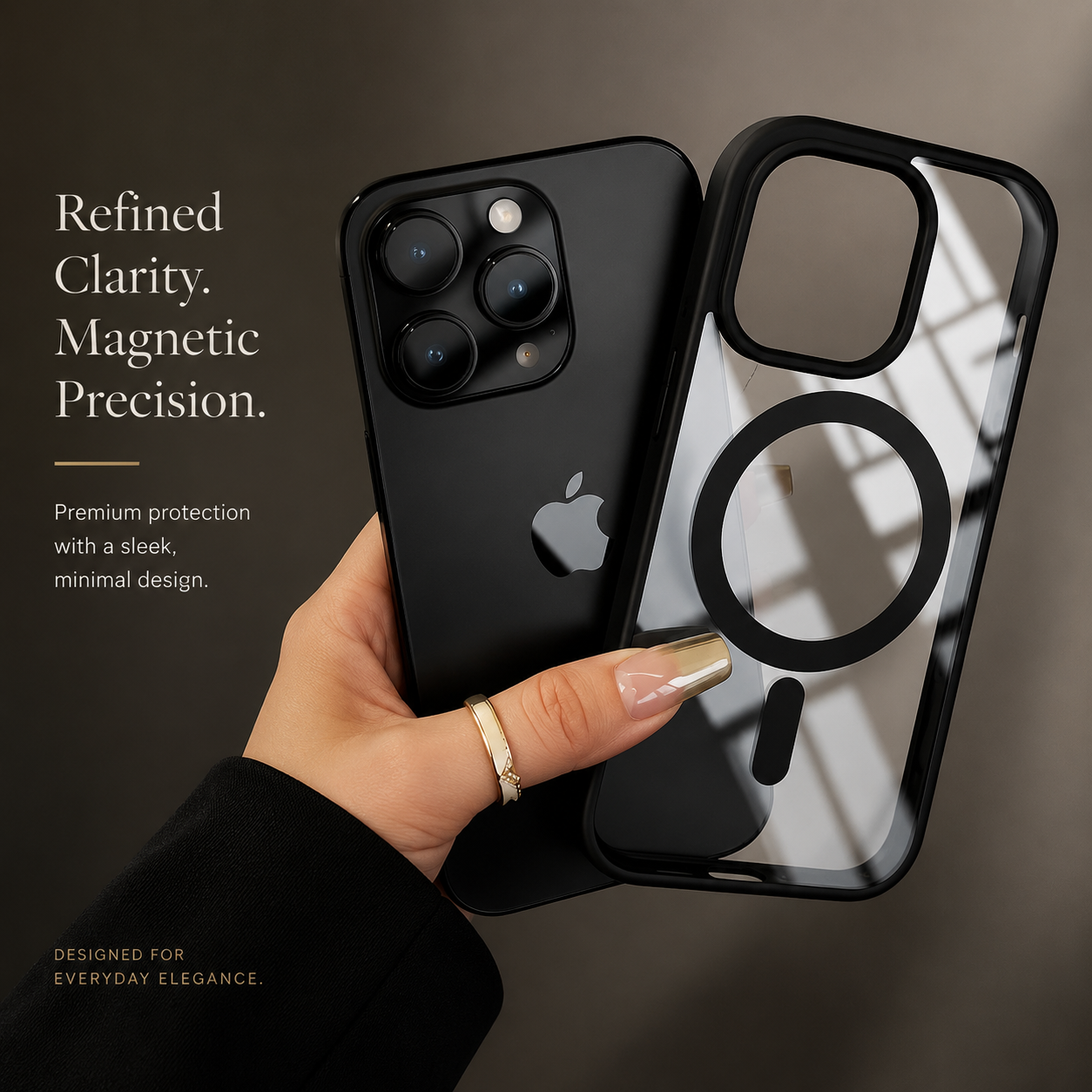 Premium iPhone Case MagSafe Compatible Transparent Hybrid Cover Clear HD Shockproof Protection