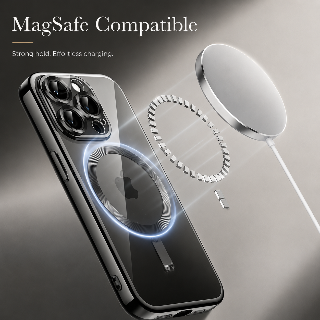 Premium iPhone Case MagSafe Compatible Transparent Protective Cover Shockproof Silicone Bumper Ultra Thin Slim Design