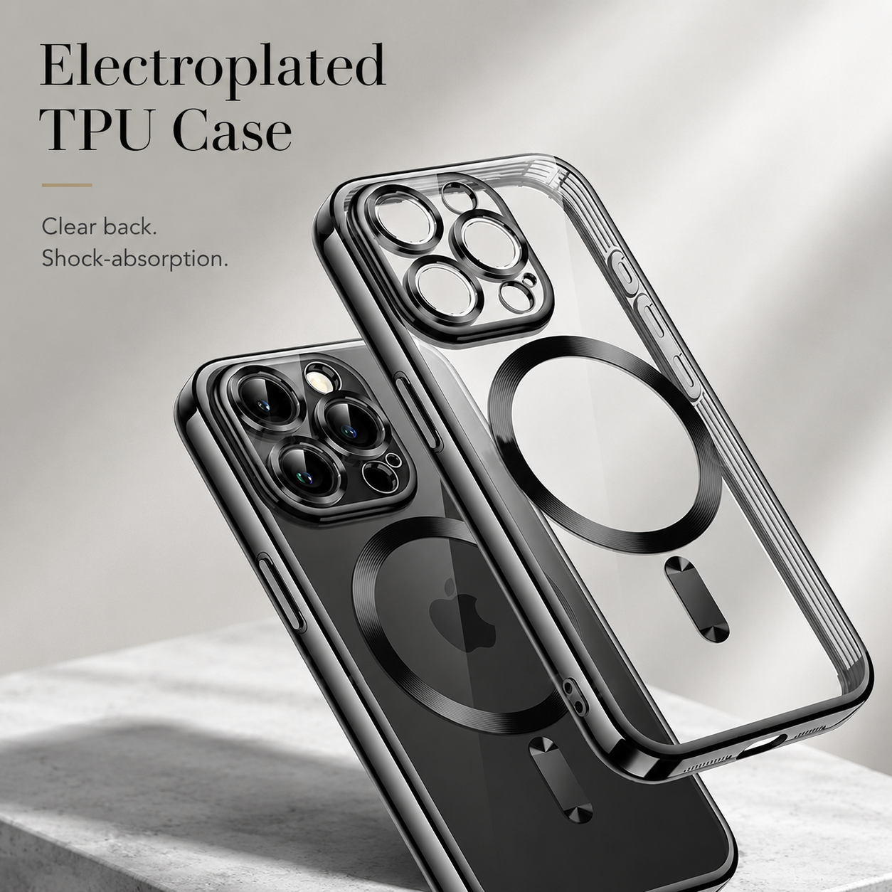 Premium iPhone Case MagSafe Compatible Transparent Protective Cover Shockproof Silicone Bumper Ultra Thin Slim Design