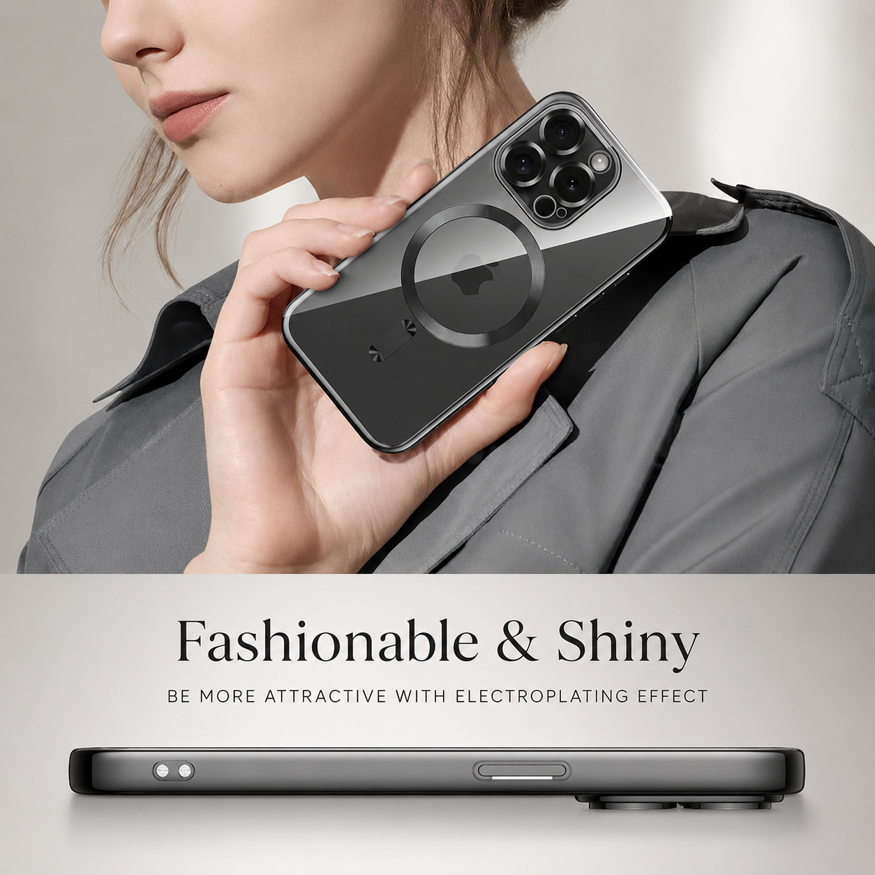Premium iPhone Case MagSafe Compatible Transparent Protective Cover Shockproof Silicone Bumper Ultra Thin Slim Design