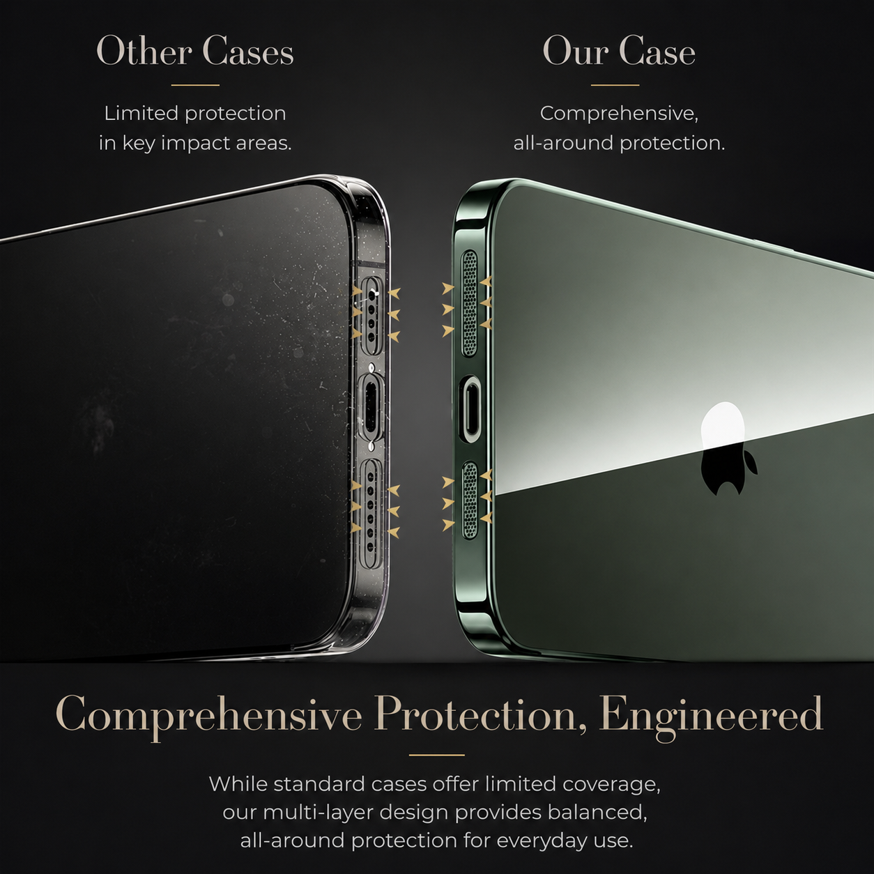 Premium iPhone Case MagSafe Compatible Transparent Shockproof Cover Clear Hard PC Back Silicone Bumper Ultra Thin Protective Case