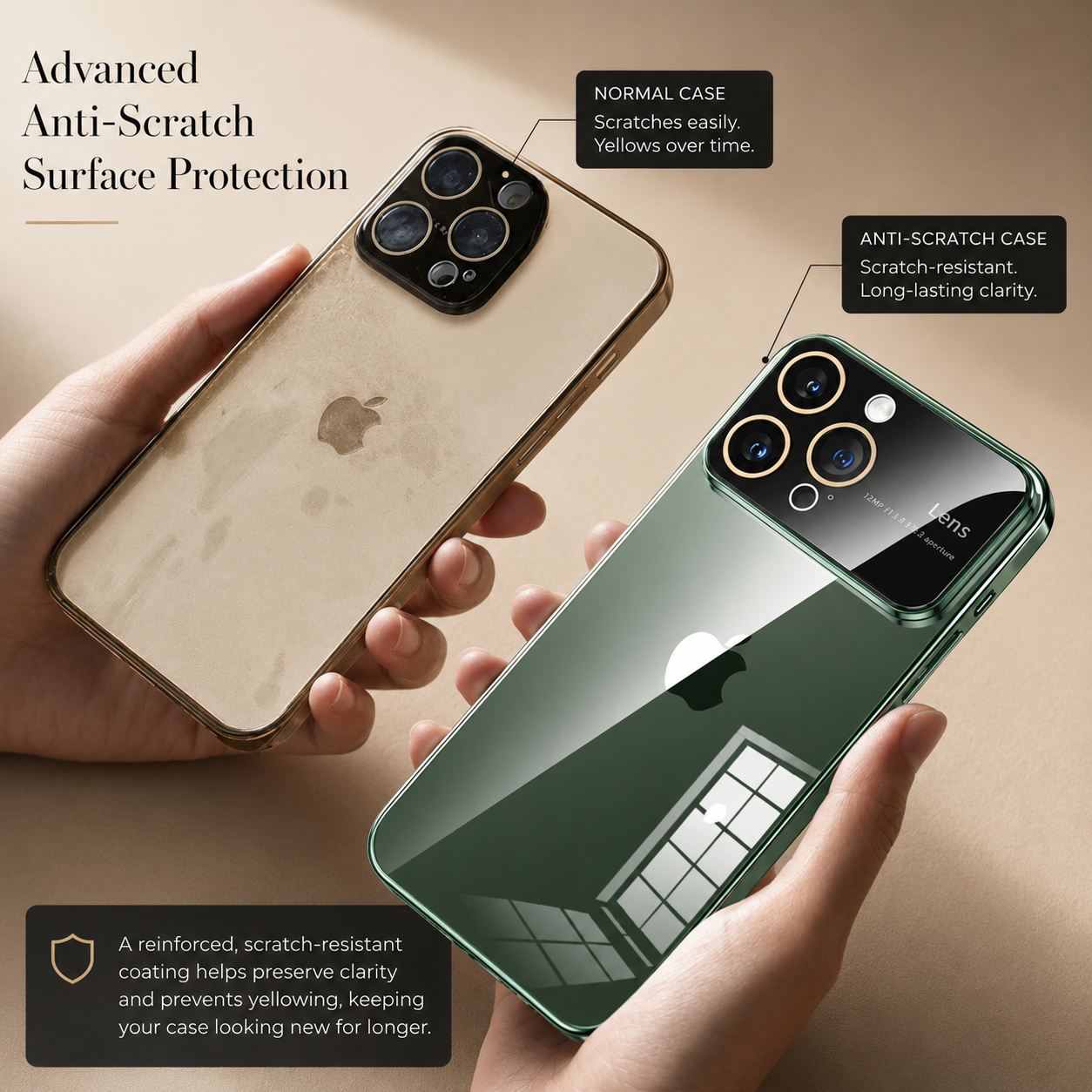Premium iPhone Case MagSafe Compatible Transparent Shockproof Cover Clear Hard PC Back Silicone Bumper Ultra Thin Protective Case