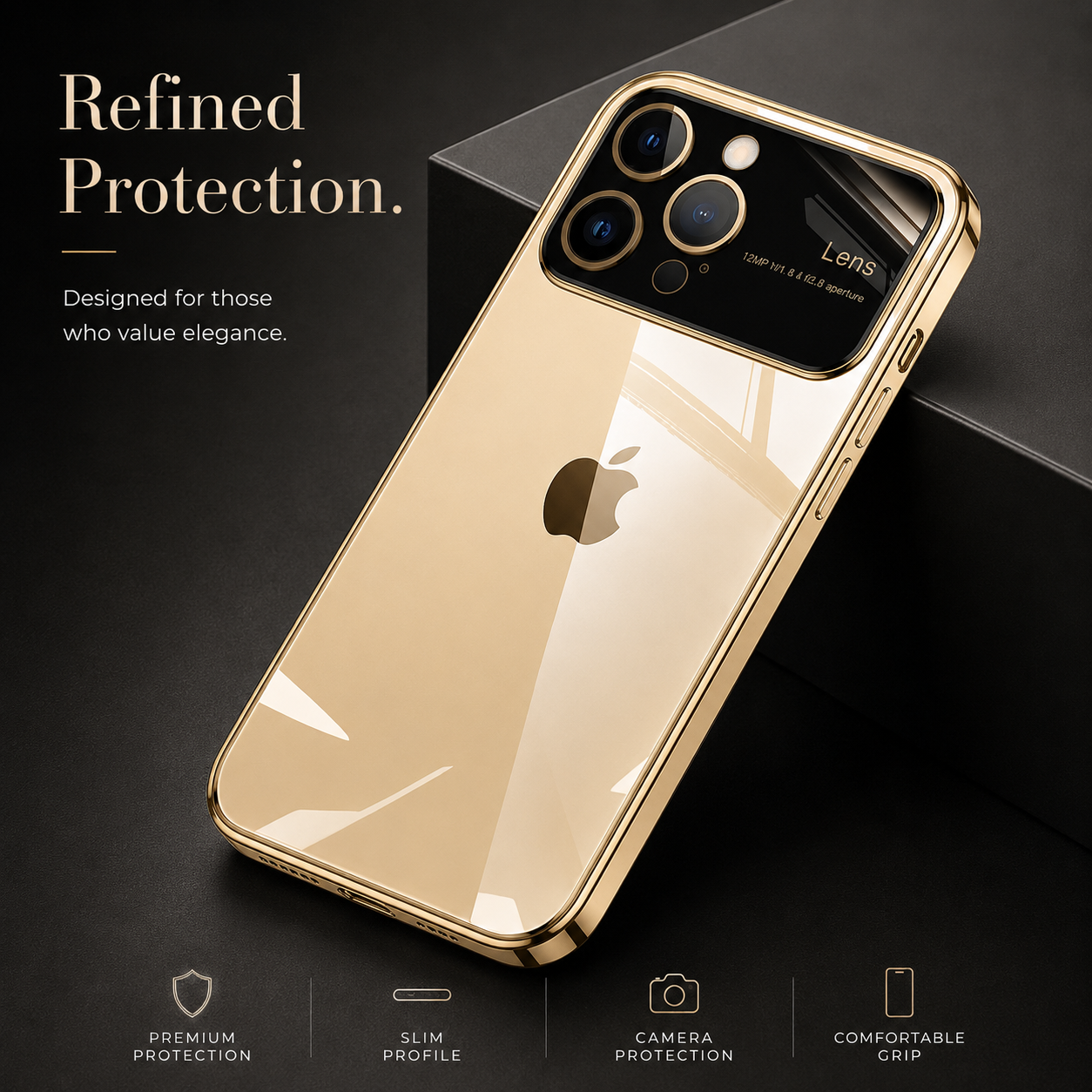 Premium iPhone Case MagSafe Compatible Transparent Shockproof Cover Clear Hard PC Back Silicone Bumper Ultra Thin Protective Case