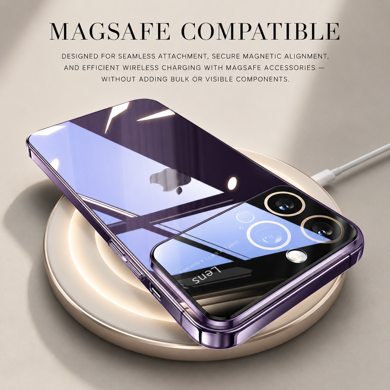 Premium iPhone Case MagSafe Compatible Transparent Shockproof Cover Clear Hard PC Back Silicone Bumper Ultra Thin Protective Case