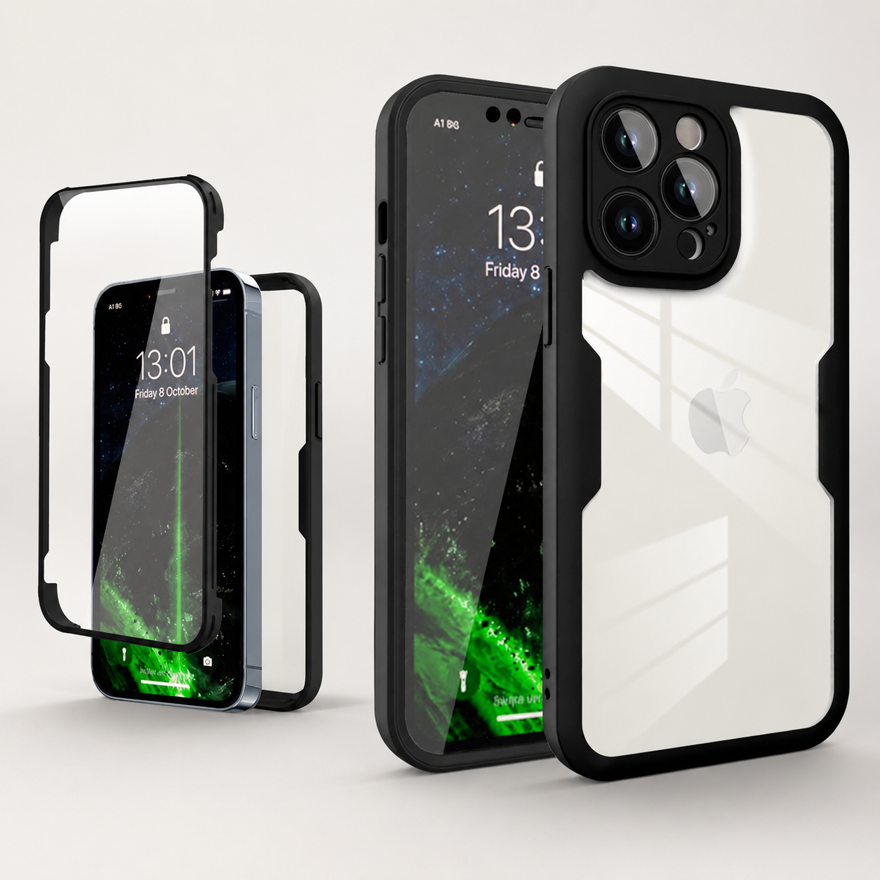 Premium iPhone Case MagSafe Compatible Transparent Silicone Cover Shockproof Full Protection