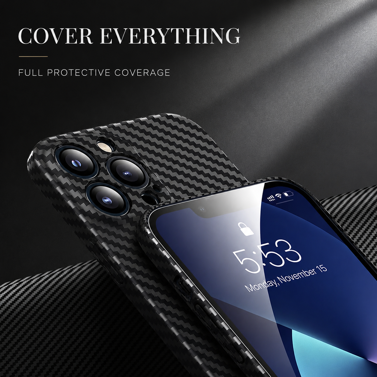 Premium iPhone Case MagSafe Compatible Ultra Thin 0.2mm Carbon Fiber Matte Cover Lightweight Slim Design