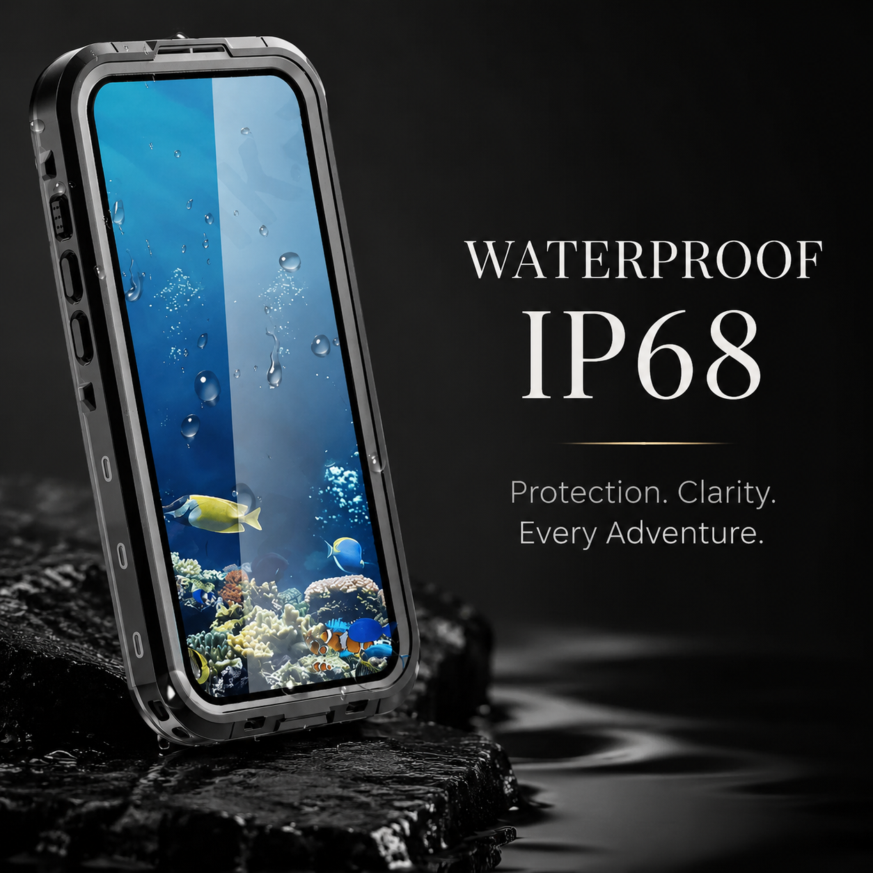 Premium iPhone Case MagSafe Compatible Waterproof IP68 Cover 360° Full Body Shockproof Protection