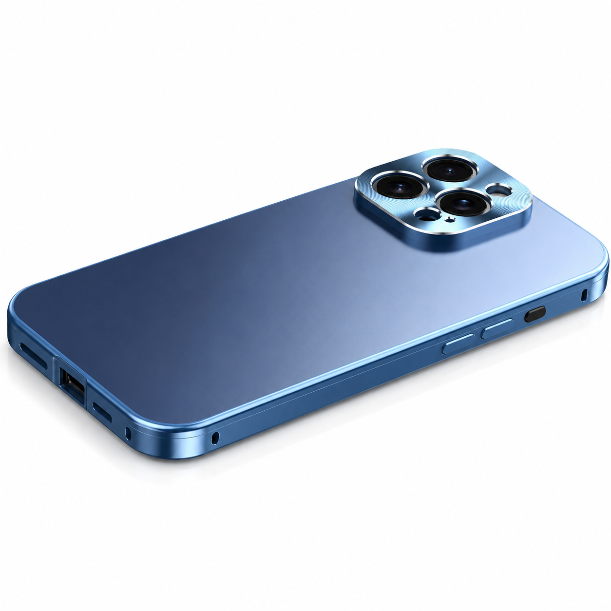 Premium iPhone Case Magnetic Aluminum Frame Shockproof Protective Cover Full Camera Lens Protection Slim Metal Design Wireless Charging Compatible