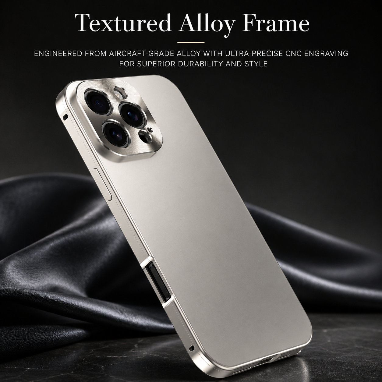 Premium iPhone Case Magnetic Aluminum Frame Shockproof Protective Cover Full Camera Lens Protection Slim Metal Design Wireless Charging Compatible