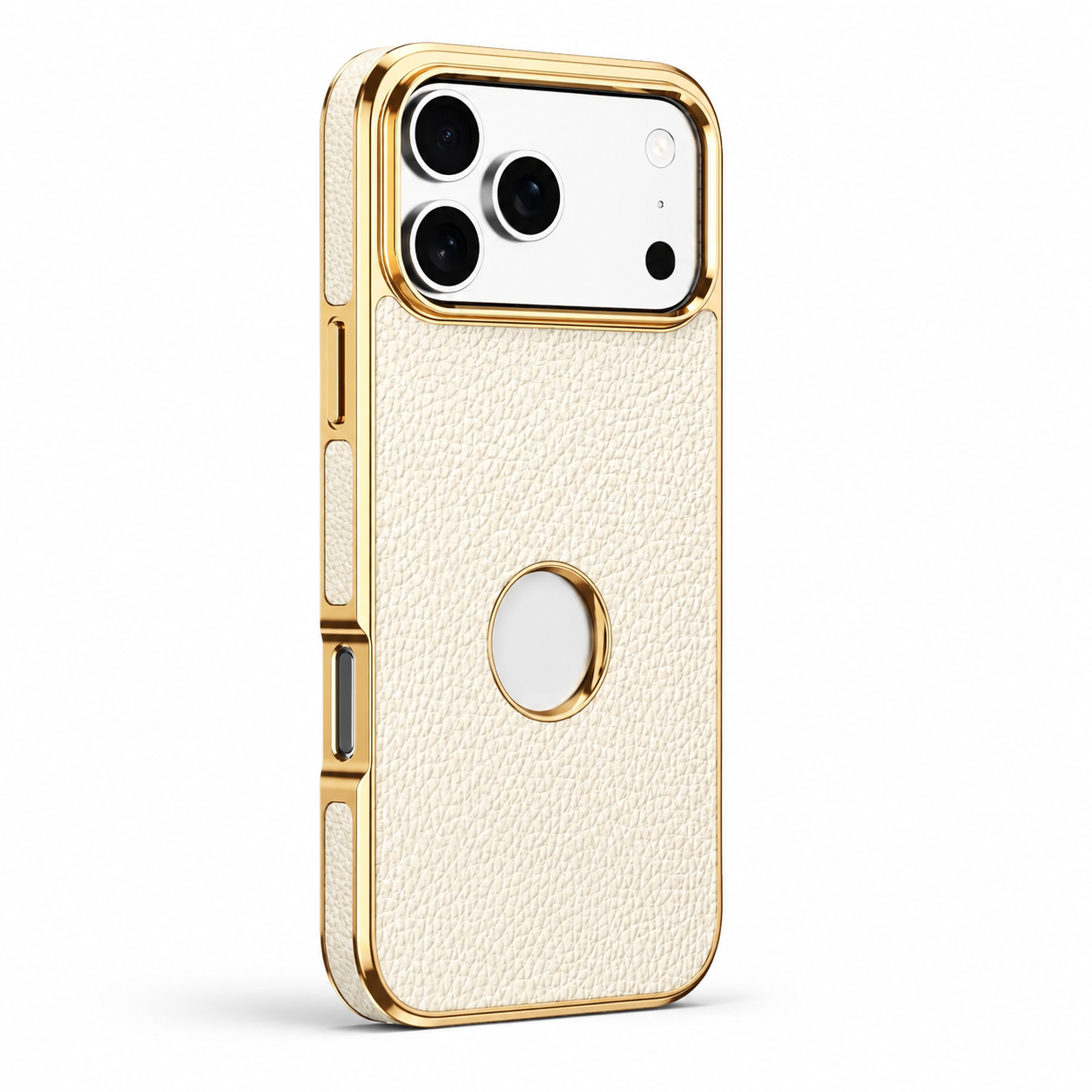 Premium iPhone Case Magnetic Cowhide Leather Cover Lychee Texture Slim Protective Anti Fingerprint Grip