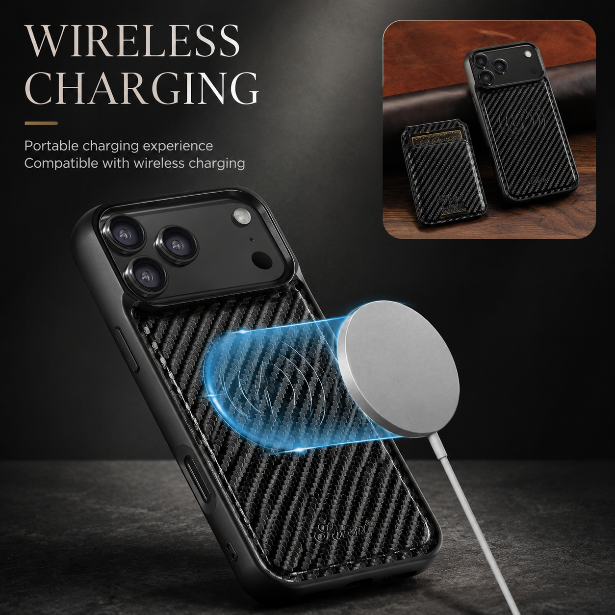 Premium iPhone Case Magnetic Faux Leather Wallet Cover Card Holder Stand MagSafe Shockproof Slim Full Coverage