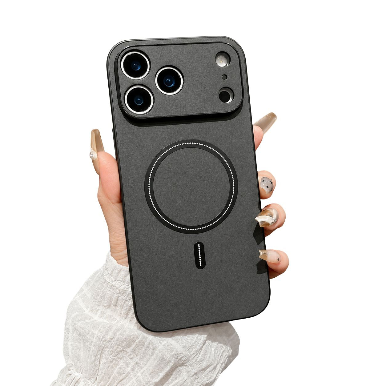 Premium iPhone Case Magnetic Leather Cover MagSafe Compatible Wireless Charging Shockproof Slim Full Coverage