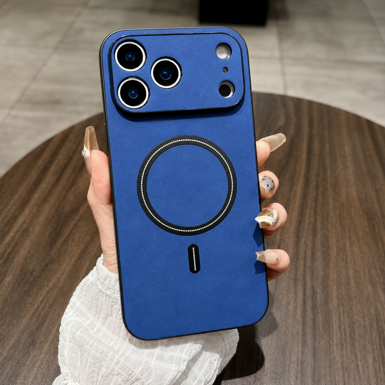 Premium iPhone Case Magnetic Leather Cover MagSafe Compatible Wireless Charging Shockproof Slim Full Coverage